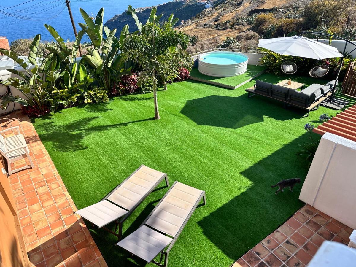 Casa Con Piscina Y Jardin Con Vistas Al Mar Villa Puerto de la Madera Dış mekan fotoğraf